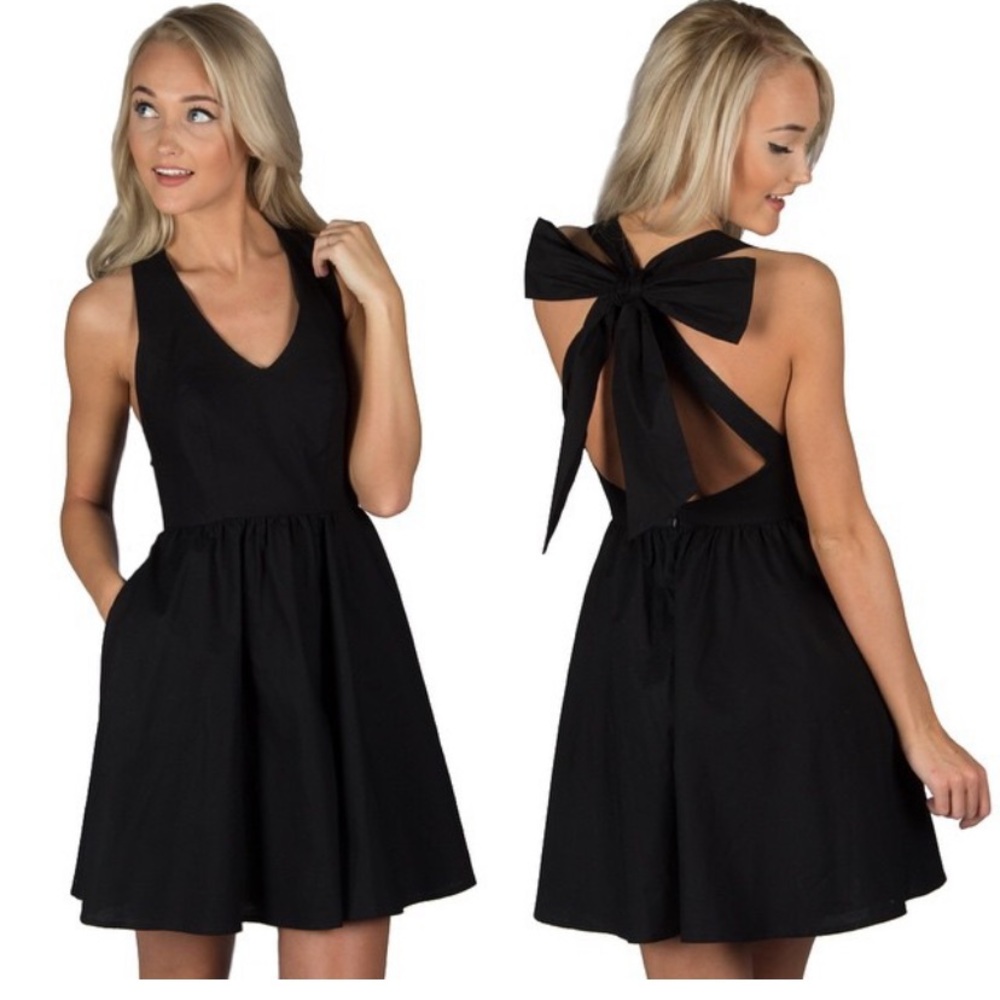 Lauren James seersucker black Livingston dress